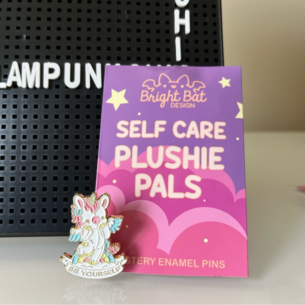 Bright Bat Design Self Care Hot Topic Blind Box Mystery Enamel Pin - Unicorn
